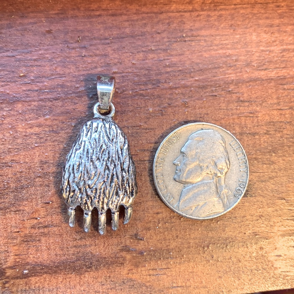 Sterling Silver Bear Claw Pendant